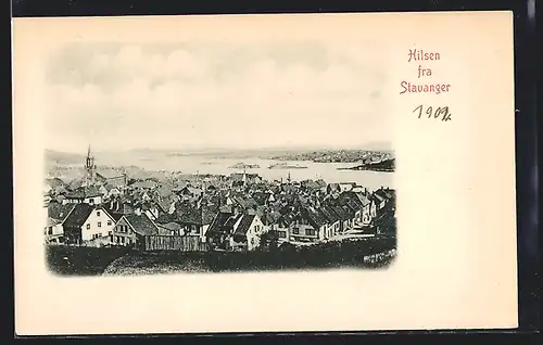 AK Stavanger, Panorama mit Kirche