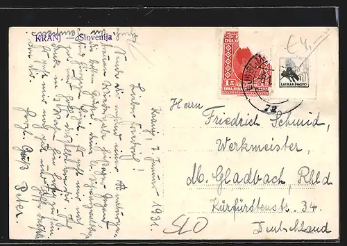 AK Kranj, Panorama mit Kirche