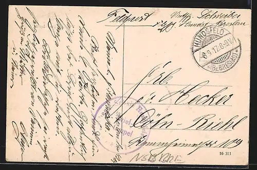 AK Breslau, Oderpartie an der Dom Insel, Dampfer