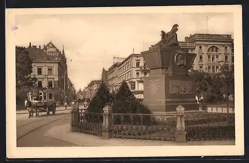 AK Breslau, Tauentzien-Denkmal