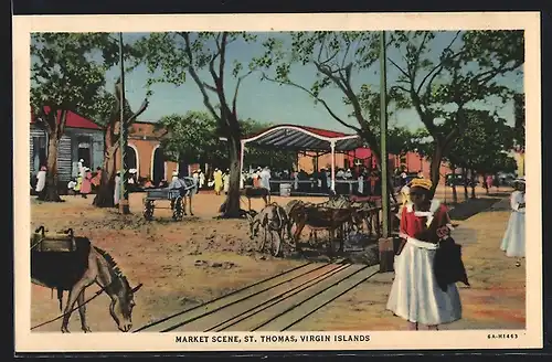 AK St. Thomas, Lively Market Scene