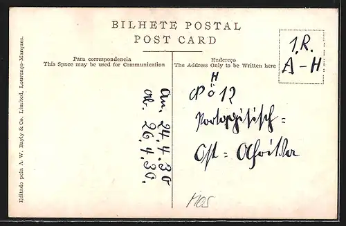 AK Lourenzo-Marques, On the Road to the Polana Beach