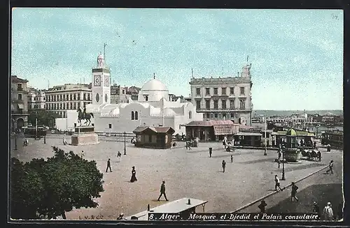 AK Alger, Mosquee el-Djedid et Palais consulaire