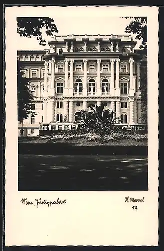 AK Wien, Justizpalast, Ansicht der Fassade