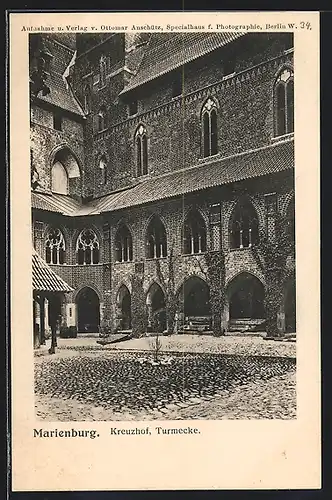 AK Marienburg-Malbork, Turmecke im Kreuzhof