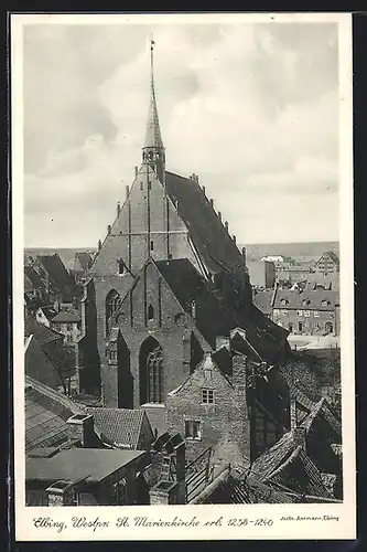 AK Elbing /Westpr., Ansicht der St. Marienkirche