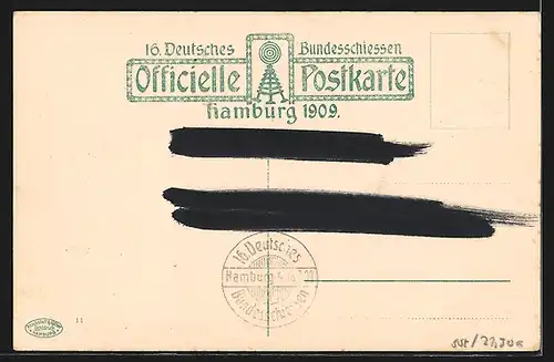 AK Hamburg, 16. Deutsches Bundesschiessen 1909, Festzug, Hamburger Sport