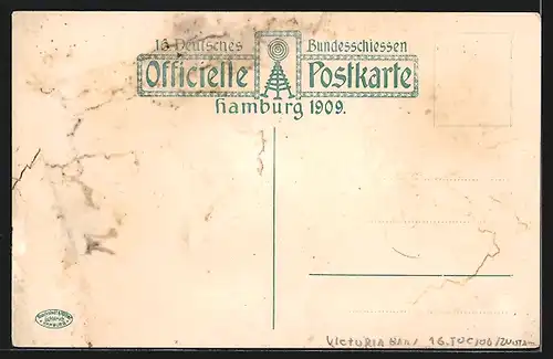 AK Hamburg, 16. Deutsches Bundesschiessen 1909, Victoria-Bar