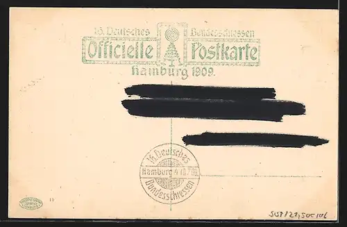 AK Hamburg, 16. Deutsches Bundesschiessen 1909, Festzug, Störtebeckergruppe