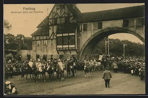 AK Hamburg, 16. Bundesschiessen 1909, Festzug, Hamburger Sport und Polo-Club