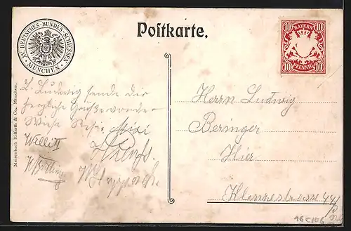 Künstler-AK München, XV. Dt. Bundeschiessen 1906, Feier am Gabentempel