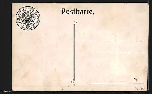 Künstler-AK München, XV. Deutsches Bundesschiessen 1906, Festplatz