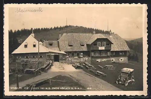AK Gaberlhaus auf der Stubalpe, Zweig Köflach D. D. A. V.