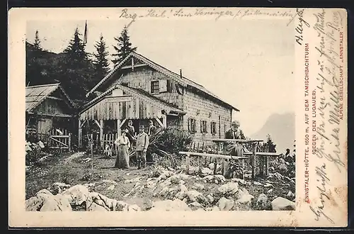 AK Ennstaler-Hütte auf dem Tamischbachturm, Ansicht gegen den Lugauer