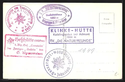 AK Gesäuse, Ennstalerhütte mit kl. & gr. Buchstein