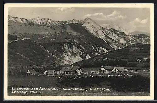 AK Lurgbauerhütte, Berghütte am Ameisbühel mit Mitterbergschneid, Schneealpe