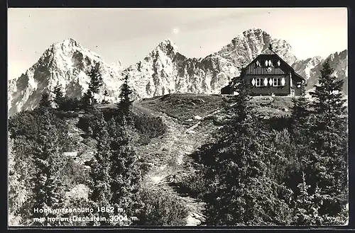 AK Hochwurzenhütte, Berghütte mit hohem Dachstein