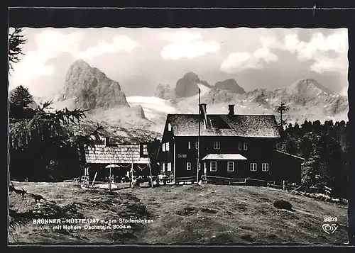 AK Brünner-Hütte, Berghütte am Stoderzinken mit Hohem Dachstein