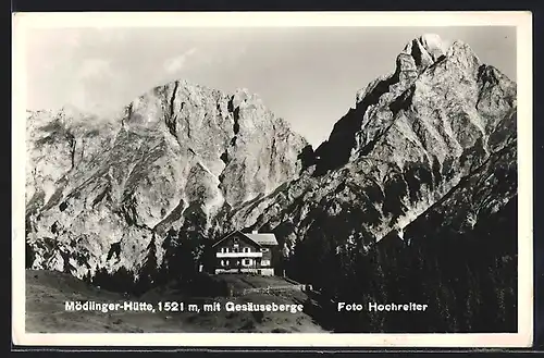 AK Mödlinger-Hütte, Berghütte mit Gesäusebergen