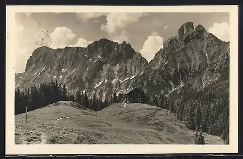 AK Mödlingerhütte, Berghütte mit Reichenstein und Sparafeld