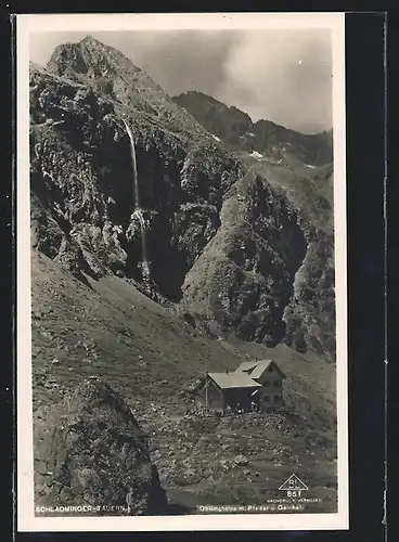 AK Gollinghütte, Berghütte mit Pfeifer u. Geinkel