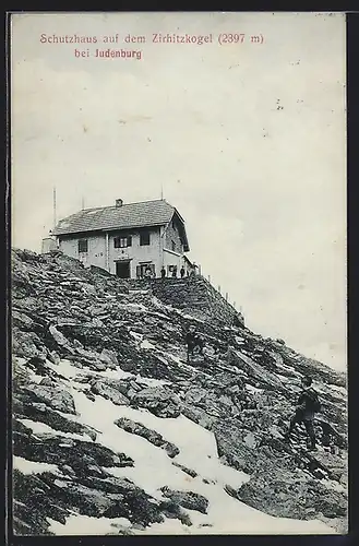 AK Schutzhaus auf dem Zirhitzkogel bei Judenburg