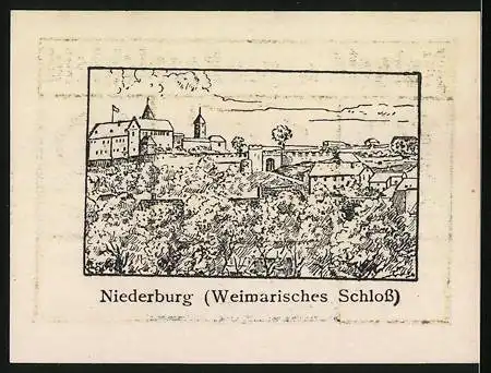 Notgeld Kranichfeld 1921, 10 Pfennig, Weimarisches Schloss