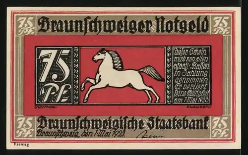 Notgeld Braunschweig 1921, 75 Pfennig, Eulenspiegel versucht sich als Arzt