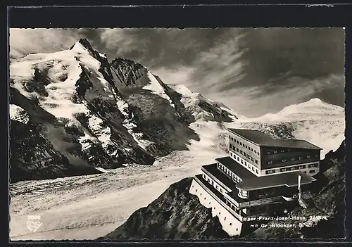 AK Kaiser Franz-Josef-Haus, Ansicht mit Gr. Glockner