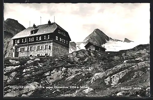 AK Krefelder-Hütte, Ansicht gegen Kitzsteinhorn
