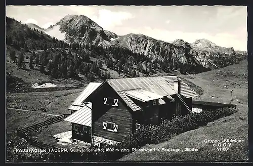 AK Südwienerhütte gegen Riesslwand und Faulkogel, Radstädter Tauern