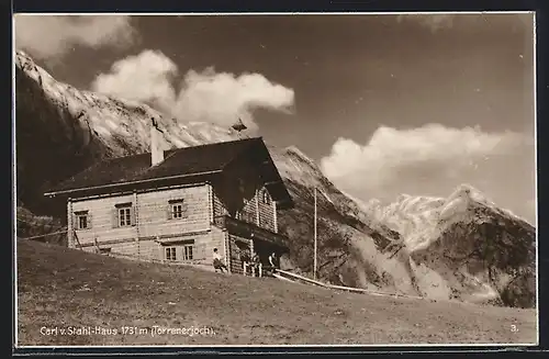 AK Carl von Stahl-Haus, Berghütte am Torrenerjoch