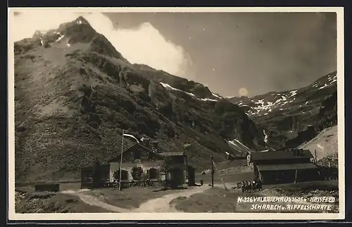 AK Valeriehaus, Berghütte im Nassfeld mit Schareck und Riffelscharte