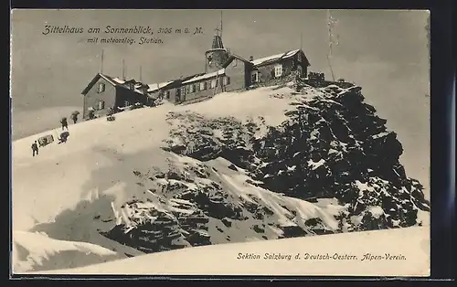 AK Zittelhaus am Sonnenblick mit meteorologischer Station