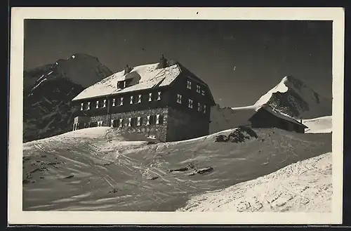 AK Krefelderhaus, Ansicht g. d. Kitzsteinhorn