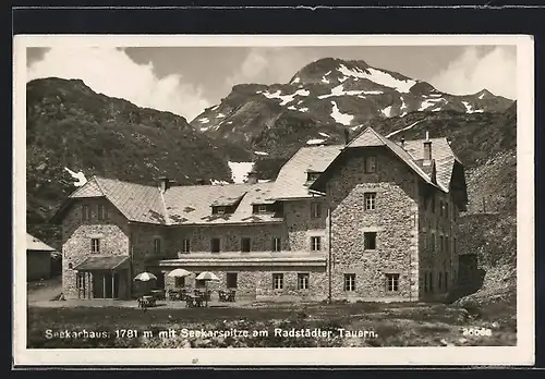 AK Seekarhaus, Berghütte mit Seekarspitze am Radstädter Tauern