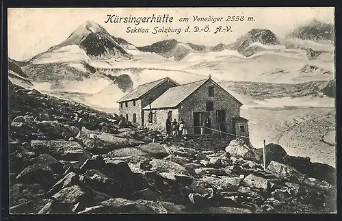 AK Kürsingerhütte am Fusse des Berges