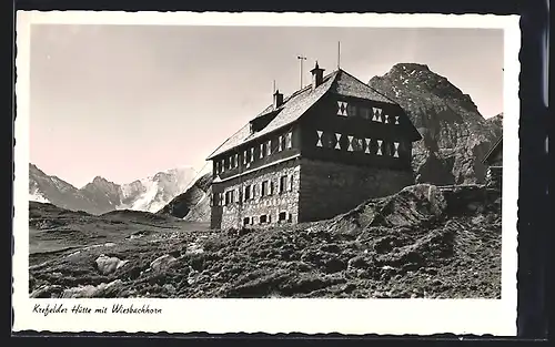 AK Krefelder Hütte, Berghütte mit Wiesbachhorn