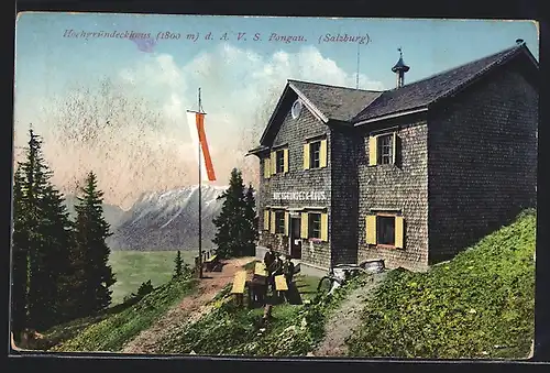 AK Hochgründeckhaus, Berghütte d. A. V. S. Pongau