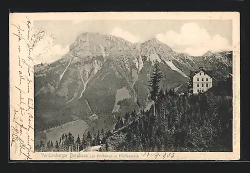 AK Vordernberger Berghaus, Berghütte am Erzberge und Pfaffenstein