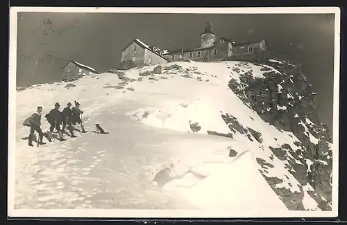 AK Zittelhaus, Berghütte auf dem Sonnblick im Schnee