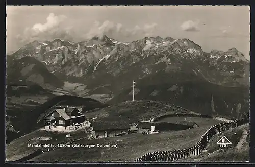 AK Mahdalmhütte, Berghütte gegen Salzburger Dolomiten