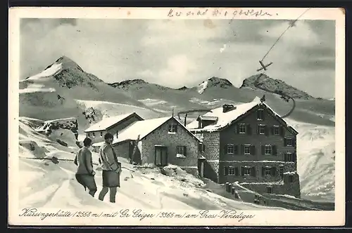 AK Kürsingerhütte, Berghütte am Gross-Venediger der Sektion Salzburg des D. u. Oe. A.-V.