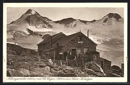 AK Kürsingerhütte, Blick auf Gr. Geiger und Gross-Venediger