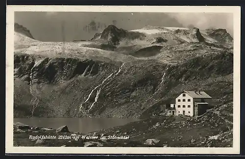 AK Rudolfshütte, Berghütte am Weissee im Stubachtal