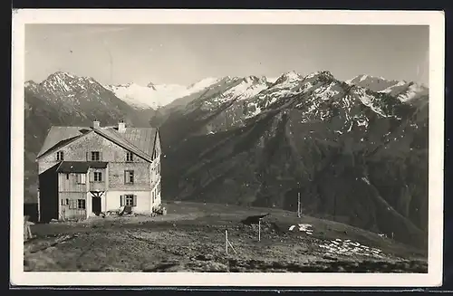 AK Wildkogelhaus, Berghütte gegen die Venedigergruppe