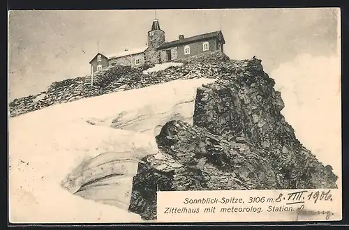 AK Zittelhaus, Berghütte mit meteorolog. Station