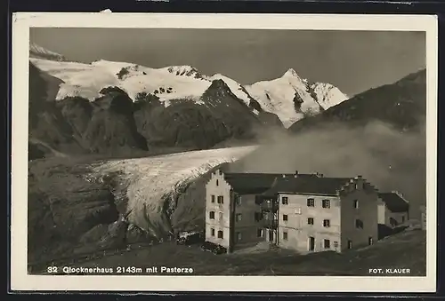 AK Glocknerhaus, Berghütte mit Pasterze