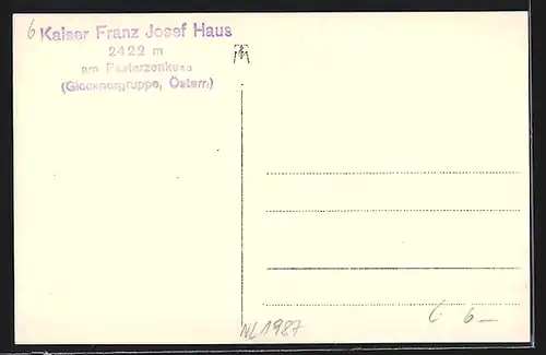 AK Franz Josefshaus mit Grossglockner