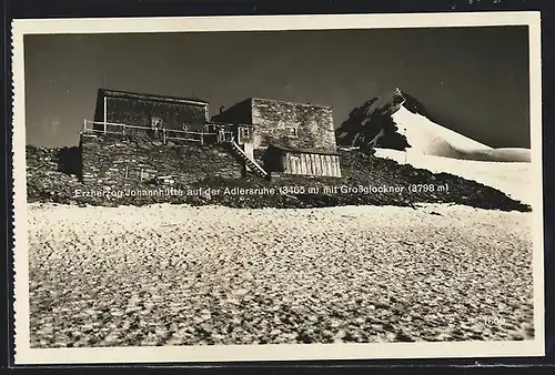 AK Erzherzog Johannhütte auf der Adlersruhe mit Grossglockner